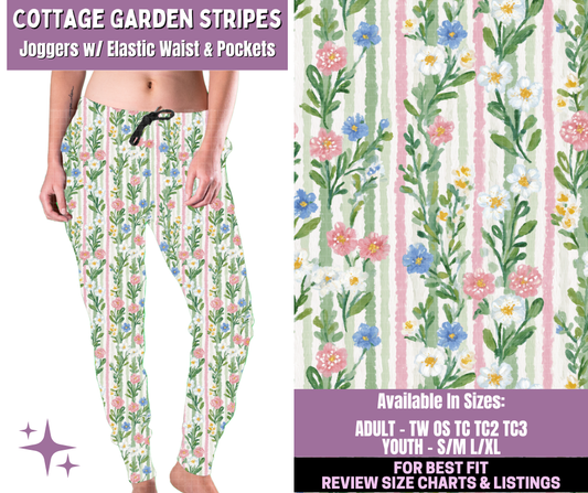 Preorder! Closes 1/14. ETA April. Cottage Garden Stripes Joggers