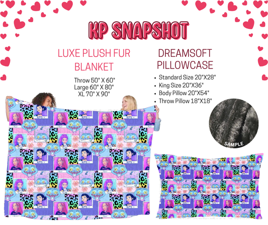 Preorder! Closes 11/17. ETA Jan. KP Snapshot Luxe Plush Fur Blanket and/or DreamSoft Pillowcase