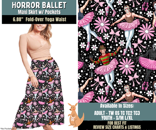 Preorder! Closes 10/2. ETA Dec. Horror Ballet Maxi Skirt
