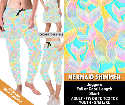 Preorder! Closes 6/1. ETA Sept. Mermaid Shimmer Combo Jogger Lengths & Skort