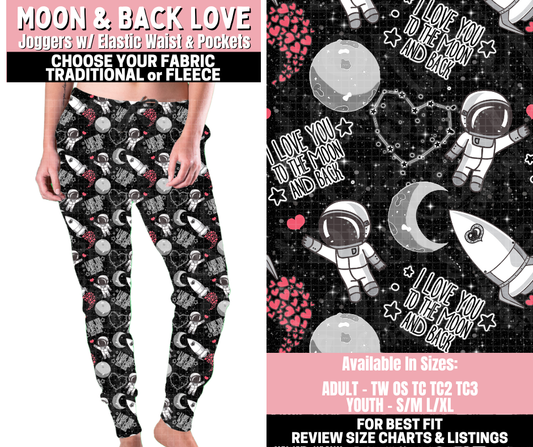 Preorder! Closes 11/12. ETA Jan. Moon & Back Love Joggers Choose Fleece or Traditional