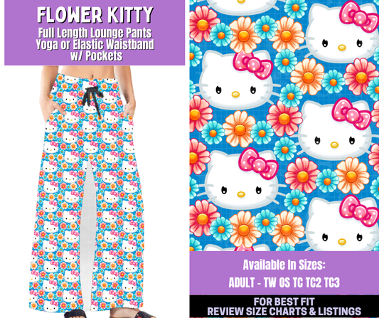 Preorder! Closes 1/5. ETA March. Flower Kitty Full Length Lounge Pants