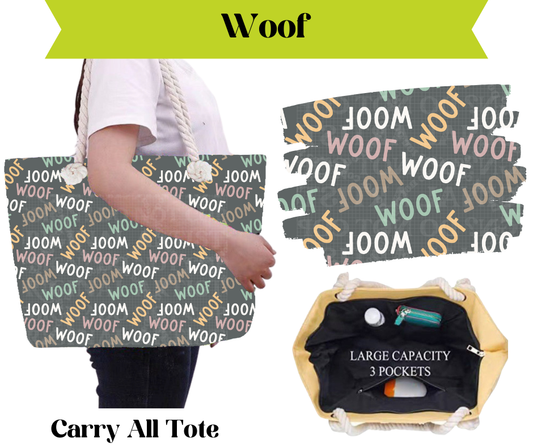Preorder! Closes 3/16. ETA May. Woof Carry All Tote