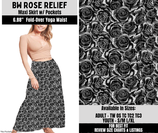 Preorder! Closes 10/6. ETA Dec. BW Rose Relief Maxi Skirt