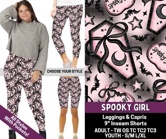 Preorder! Closes 7/9. ETA Oct. Spooky Girl Combo Legging Lengths