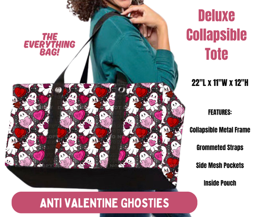 Preorder! Closes 10/8. ETA Jan. Anti Valentine Ghosties Collapsible Tote