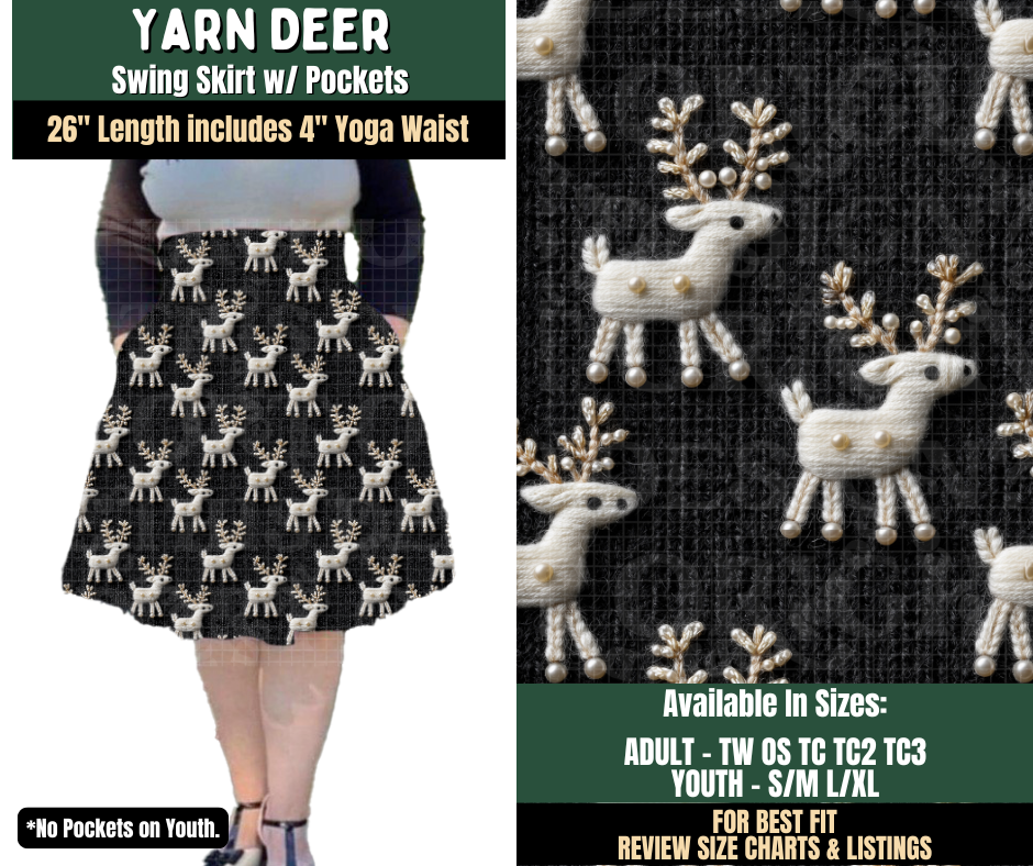 Preorder! Closes 8/12. ETA Nov. Yarn Deer Swing Skirt