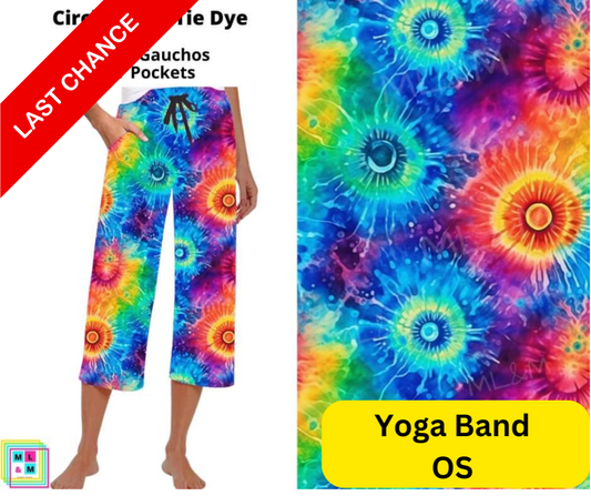 Circle Burst Tie Dye Capri Gauchos - Alonna's Legging Land