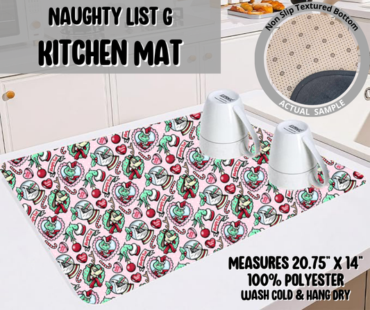 Preorder! Closes 9/10. ETA Dec. Naughty List G Kitchen Mat