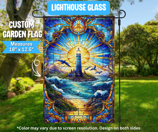 Preorder! Closes 3/9. ETA June. Lighthouse Glass Garden Flag