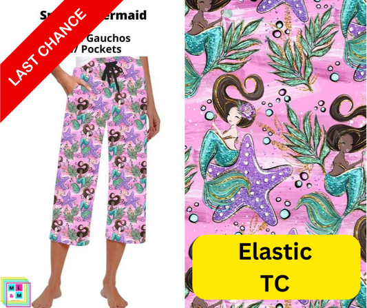 Sparkle Mermaid Capri Gauchos - Alonna's Legging Land