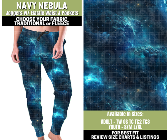 Preorder! Closes 11/6. ETA Jan. Navy Nebula Joggers Choose Fleece or Traditional