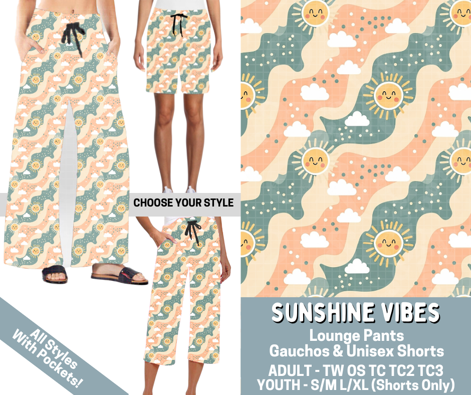 Preorder! Closes 3/4. ETA June. Sunshine Vibes Combo Lounge Lengths - Alonna's Legging Land