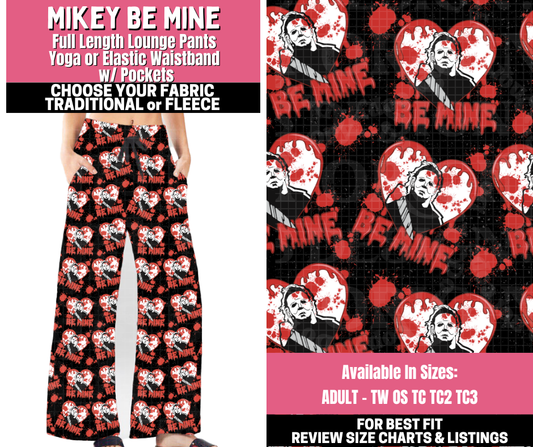 Preorder! Closes 11/19. ETA Jan. Mikey Be Mine Lounge Pants Choose Fleece or Traditional
