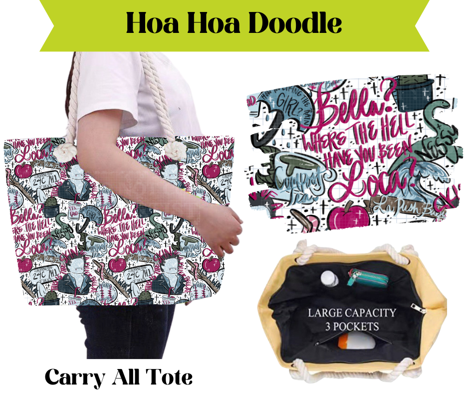 Preorder! Closes 3/16. ETA May. Hoa Hoa Doodle Carry All Tote
