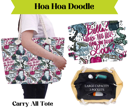 Preorder! Closes 3/16. ETA May. Hoa Hoa Doodle Carry All Tote