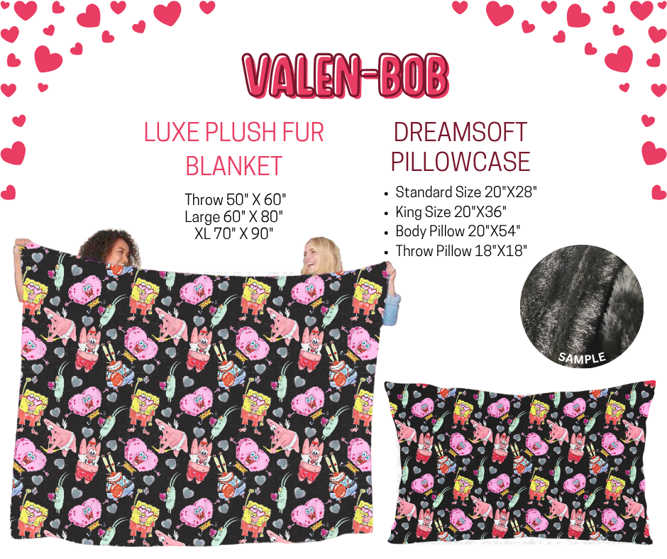 Preorder! Closes 11/17. ETA Jan. Valen-Bob Luxe Plush Fur Blanket and/or DreamSoft Pillowcase