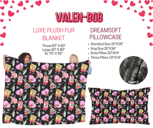 Preorder! Closes 11/17. ETA Jan. Valen-Bob Luxe Plush Fur Blanket and/or DreamSoft Pillowcase