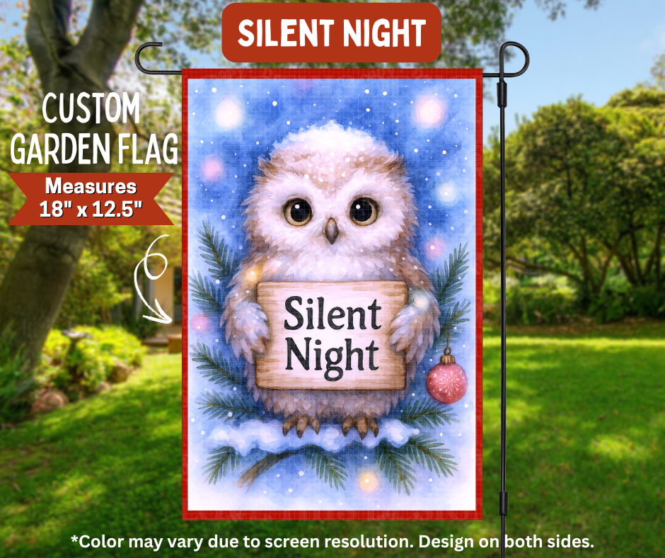 Preorder! Closes 8/10. ETA Nov. Silent Night Garden Flag
