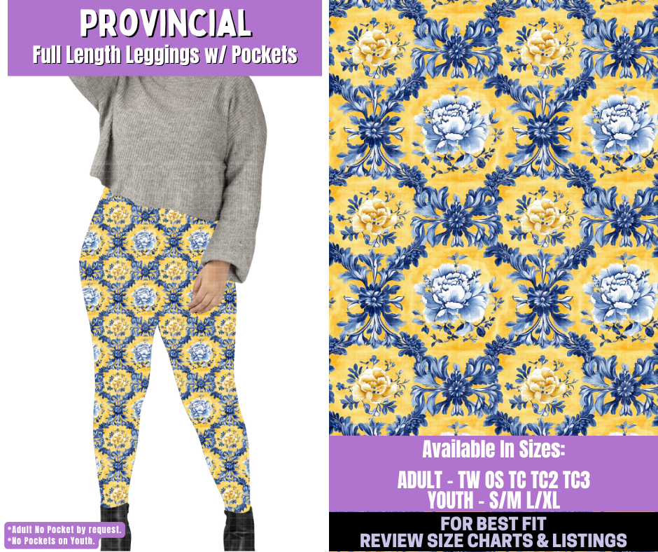 Preorder! Closes 1/5. ETA March. Provincial Full Length Leggings w/wo Pockets