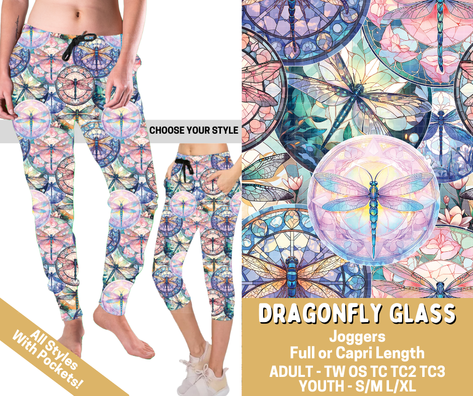 Preorder! Closes 2/26. ETA May. Dragonfly Glass Combo Jogger Lengths - Alonna's Legging Land