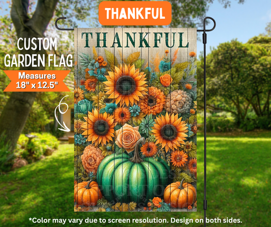Preorder! Closes 7/6. ETA Oct. Thankful Garden Flag