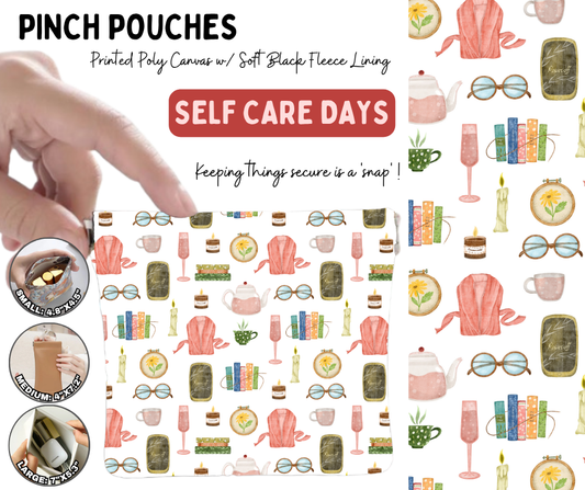 Preorder! Closes 8/19. ETA Nov. Self Care Days Pinch Pouches in 3 Sizes