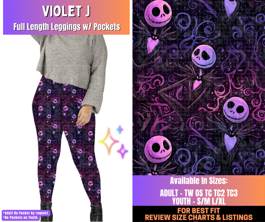 Preorder! Closes 12/10. ETA March. Violet J Full Length Leggings w/wo Pockets