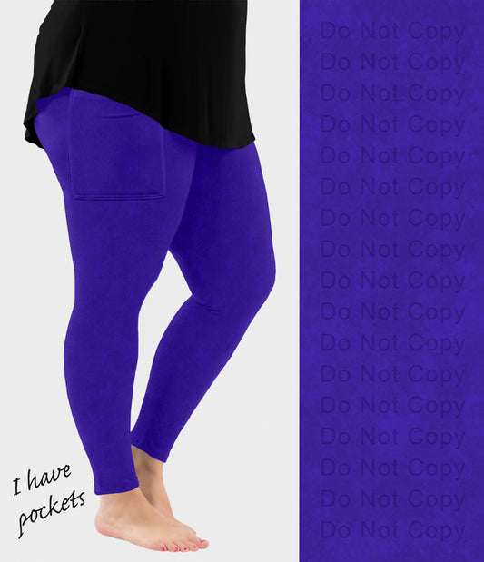 RTS - Royal Blue Leggings with Pockets