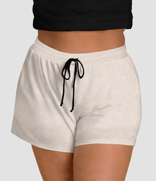 RTS - Sandy Beige Jogger Shorts with Pockets
