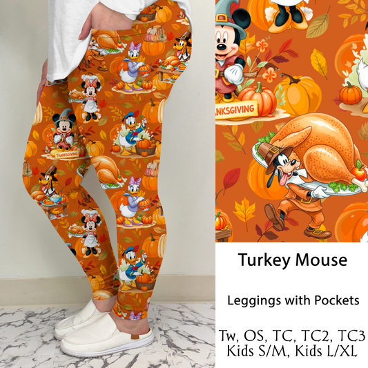 Turkey Mouse Leggings/Joggers w/ Pockets | Run ends 9/26 | ETA 41 Days