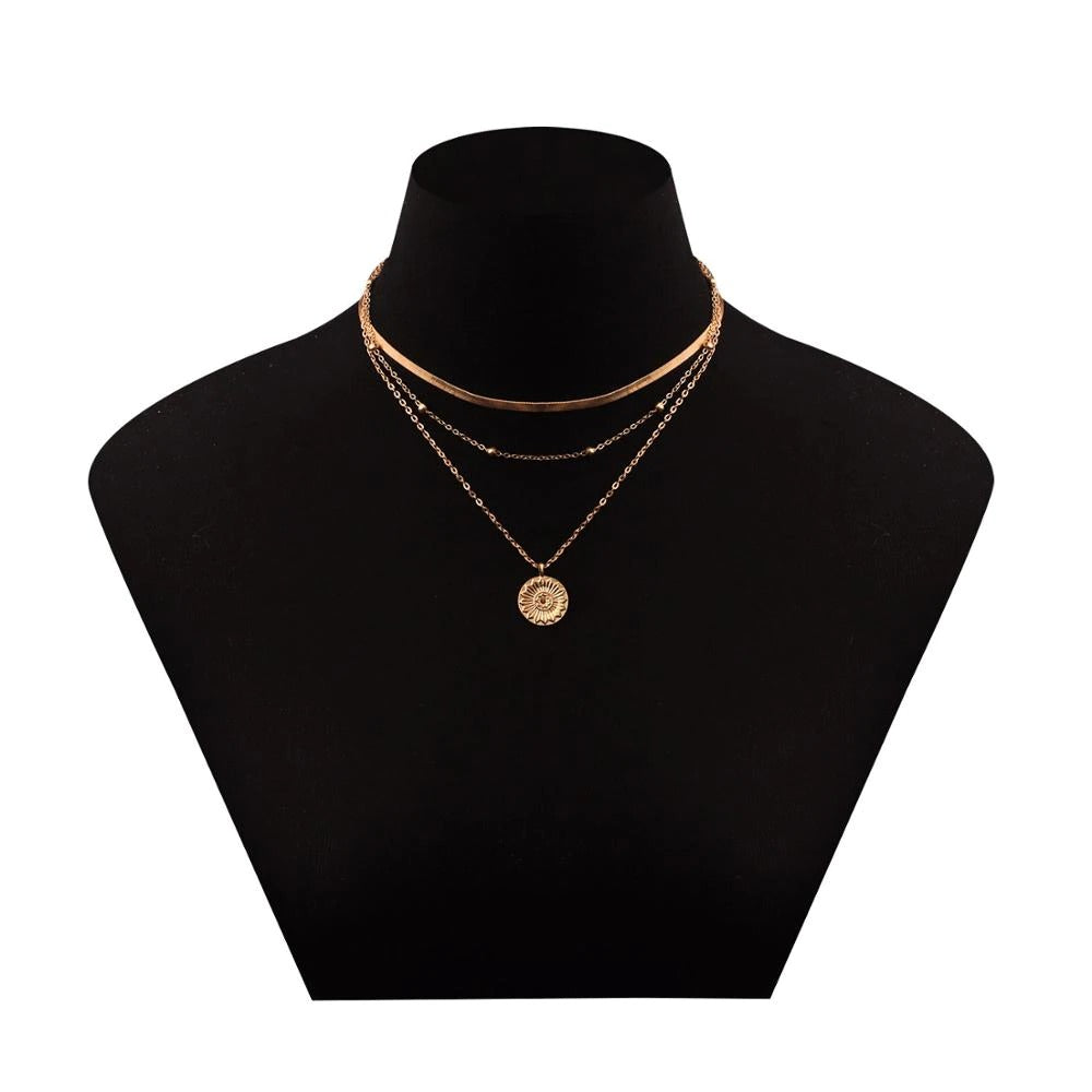 VINTAGE BOHEMIAN LAYERED NECKLACE - Alonna's Legging Land