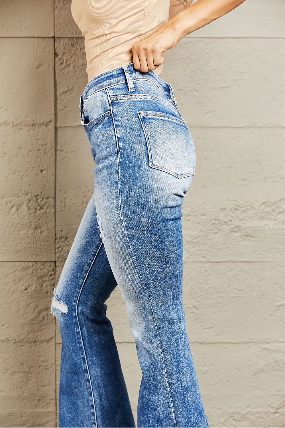 BAYEAS Izzie Mid Rise Bootcut Jeans - Alonna's Legging Land