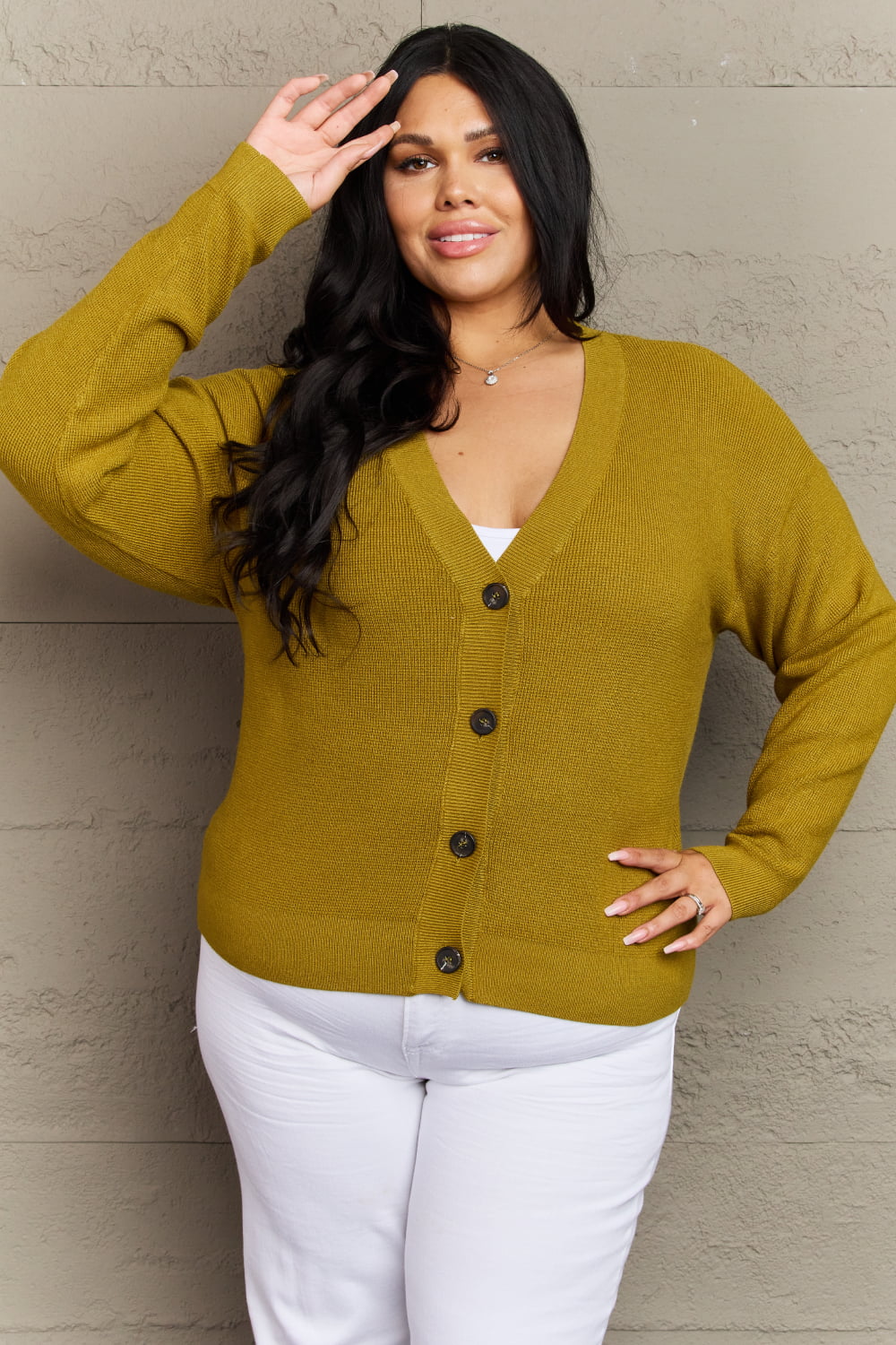 Kiss Me Tonight  Button Down Cardigan in Chartreuse - Alonna's Legging Land