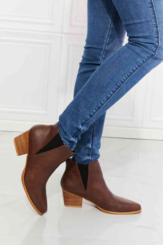 MMShoes Back At It Point Toe Bootie in Chocolate - Alonna's Legging Land