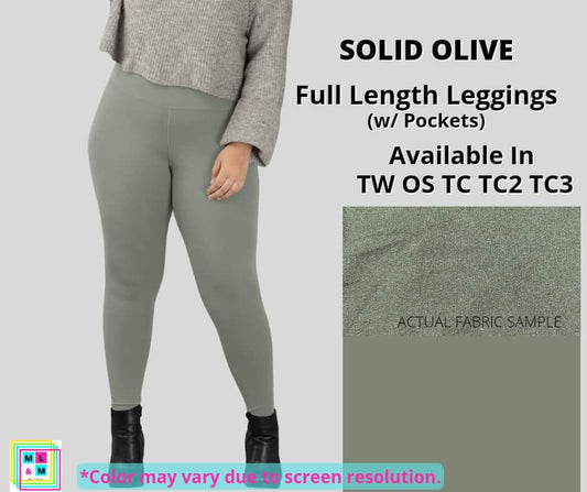 Solid Olive Full Length