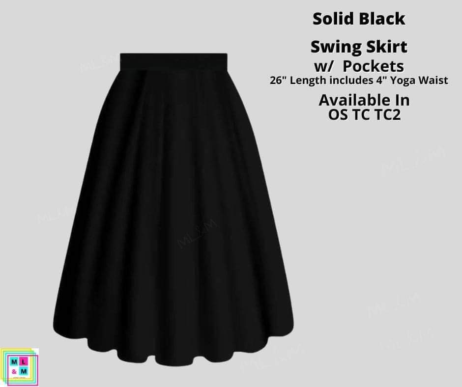 Solid Black Skirt - Alonna's Legging Land