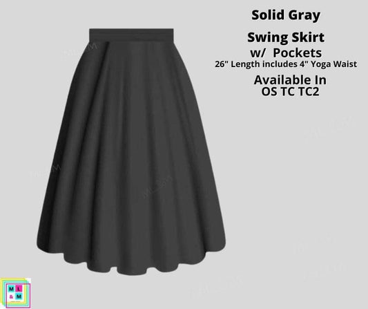 Solid Gray Skirt