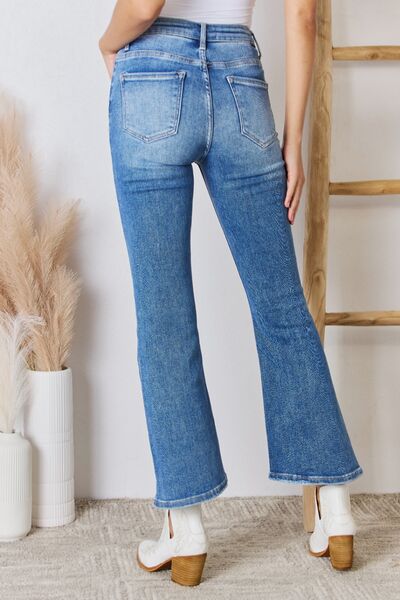 RISEN Full Size High Rise Ankle Flare Jeans - Alonna's Legging Land