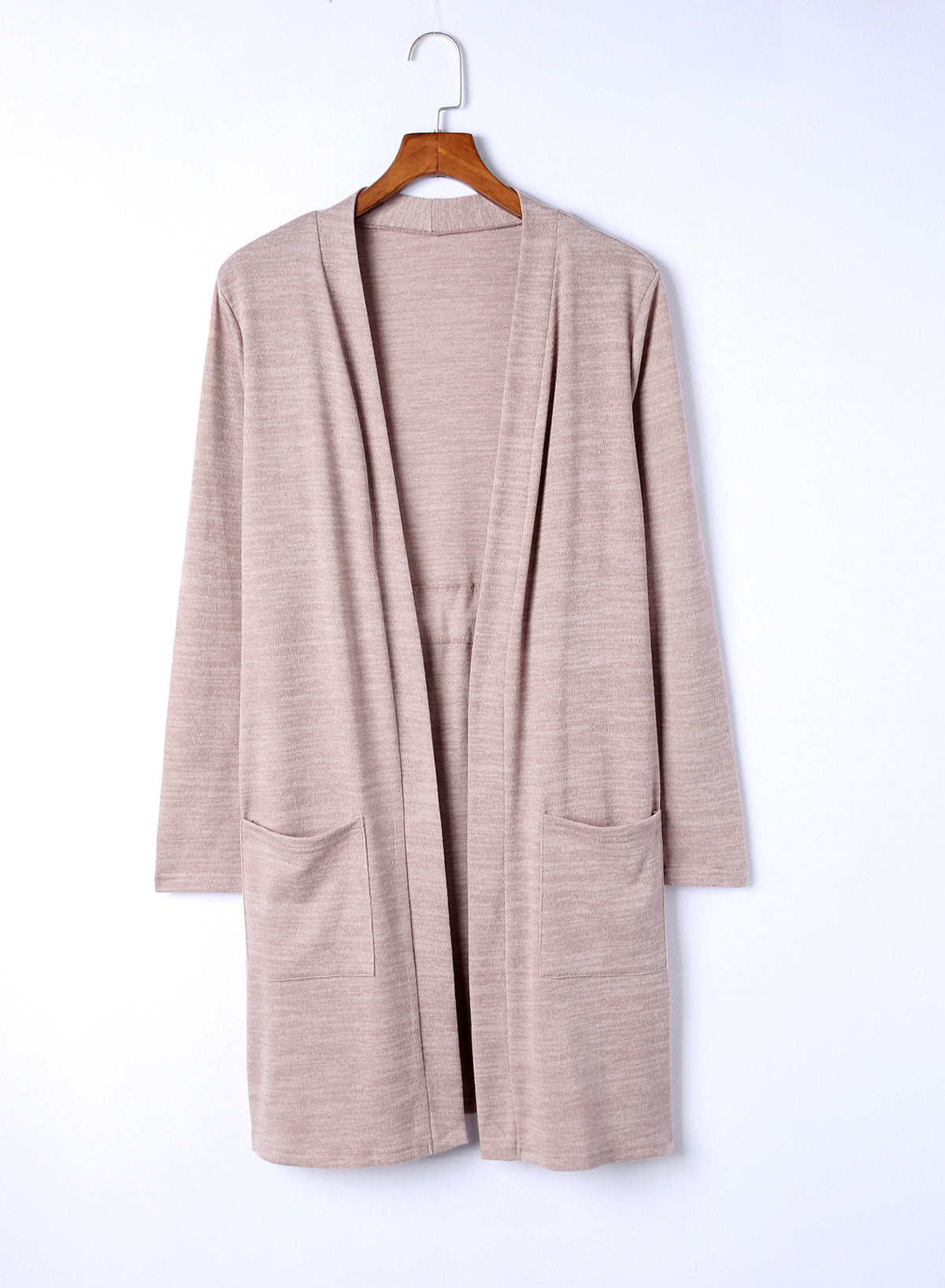Long Sleeve Open Front Cardigan with Pocket - Alonna's Legging Land