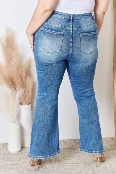 RISEN Full Size High Rise Ankle Flare Jeans - Alonna's Legging Land