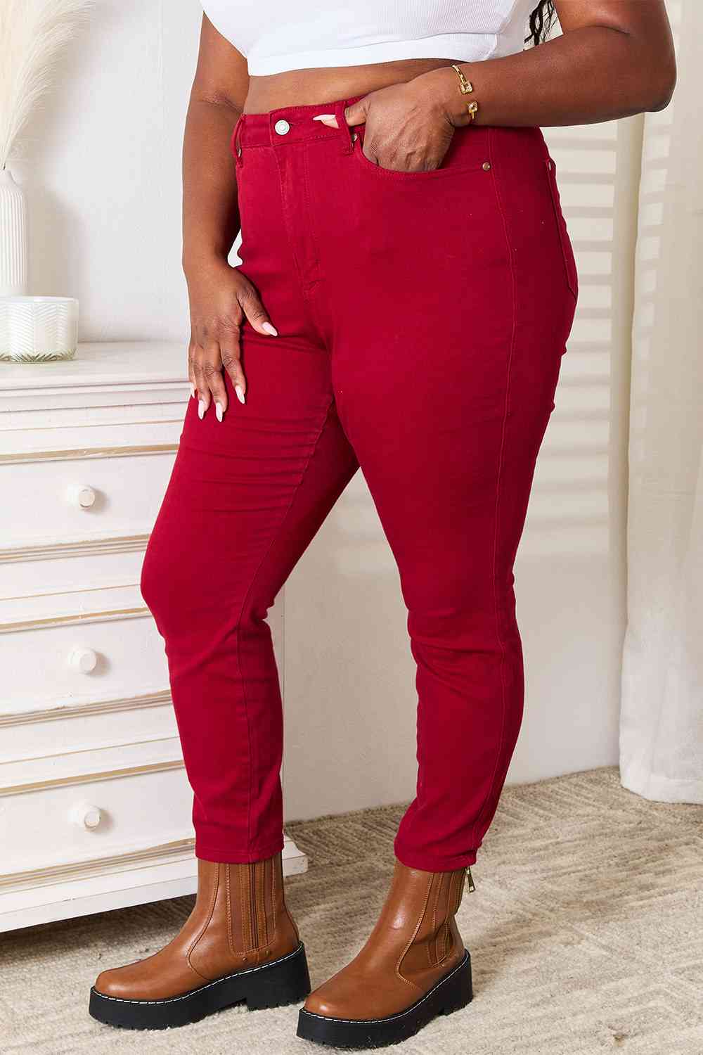 Judy Blue Full Size High Waist Tummy Control Skinny Jeans - Alonna's Legging Land
