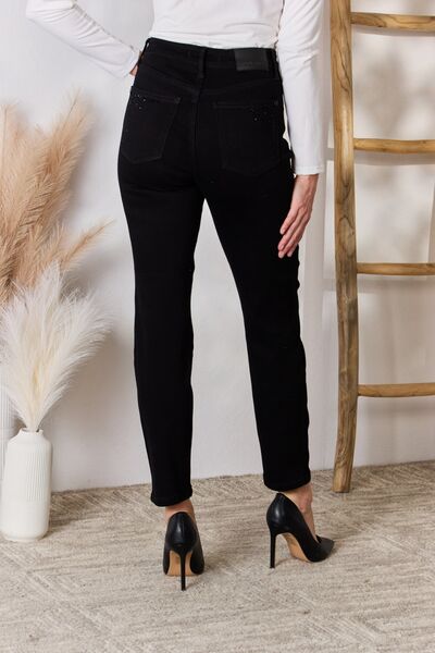 Judy Blue Full Size Rhinestone Embellished Slim Jeans - Alonna's Legging Land