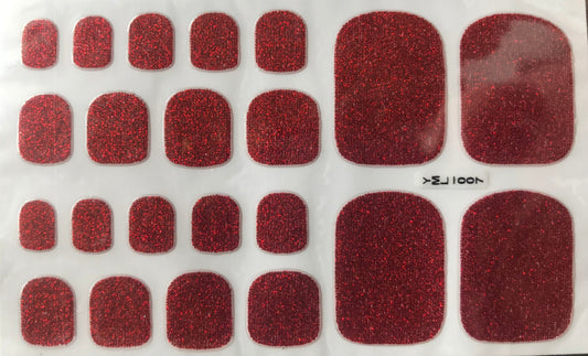 Kids & Toes - Ruby Red Glitter - Alonna's Legging Land